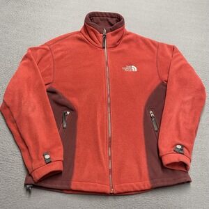 The North Face Jacket Womens Medium Red WMS JAMMER JKT Fleece Full Zip Polartec